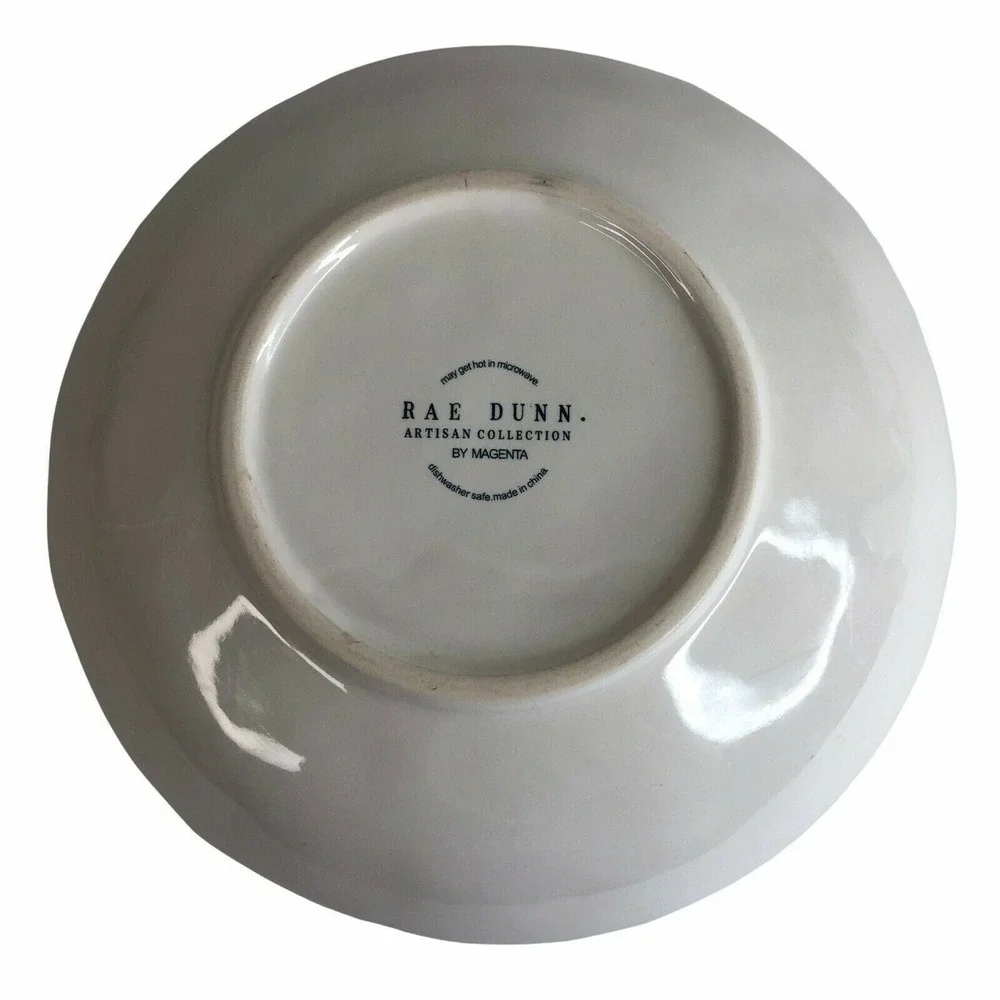 2 Rae Dunn YUM Pasta Bowls 8